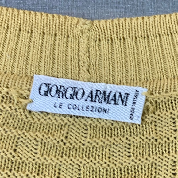 Giorgio Armani Le Collezioni Mustard Yellow Knit Sweater - Picture 4 of 6